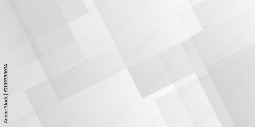 Obraz premium white and gray overlap triangle cube technology brochure diamond web design. minimal rectangle white web material triangle overlay tech element transparent layers banner background.