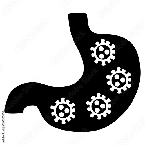 Bild auf Leinwand Stomach flu icon vector