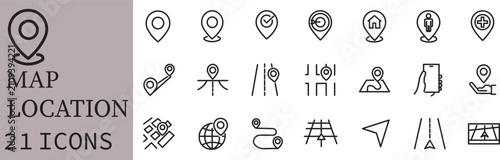 Fotografía Map and location icon set