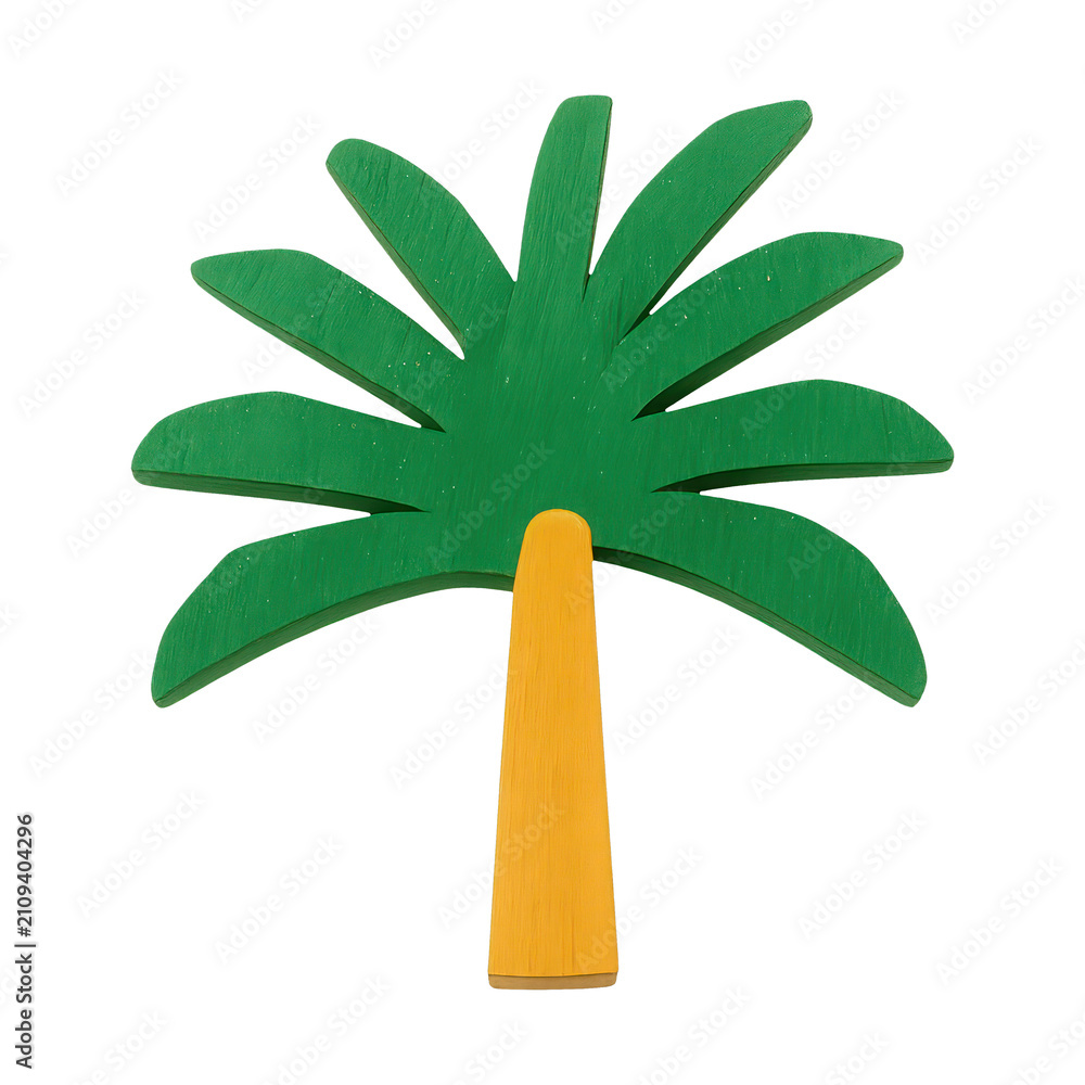 Obraz premium PNG Colorful tropical palm tree illustration.