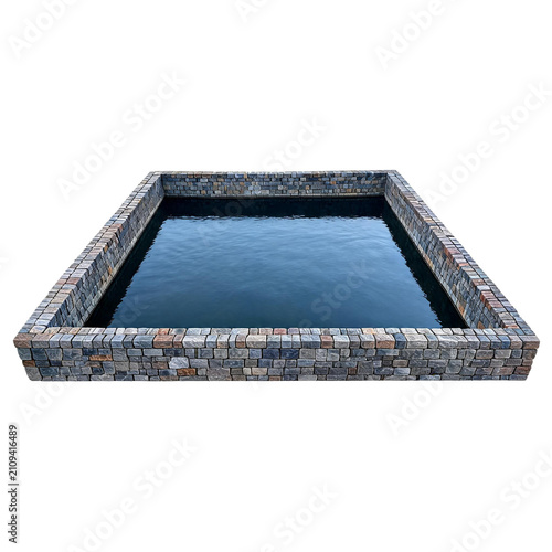 Rectangular reflecting pool, small resolution assets stocks