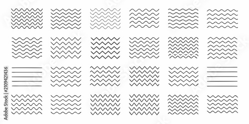 Foto Wavy lines vector pattern on a white background