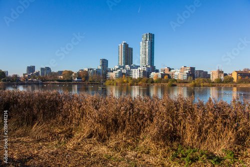 Woodberry Wetlands and the Woodberry Down estate, Hackney, London, UK