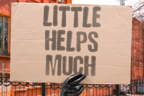 Konstfotografi "Little Helps Much" Small gestures have a big impact