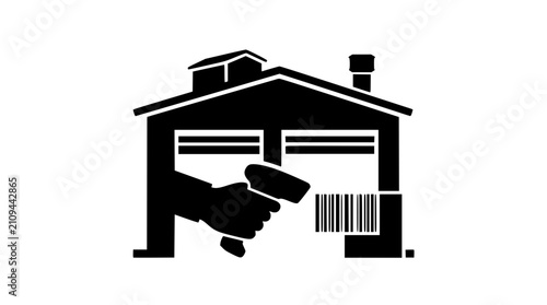 Warehouse Barcode Scanning and Inventory Management Icon
