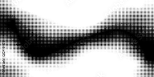 Abstract halftone wave pattern background isolated on white background