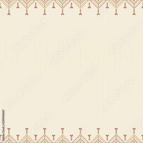 Southwest native seamless pattern ethnic tribal Aztec pixel art geometric Navajo Native American fabric earth tone design vector for textile printing