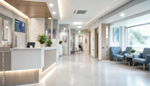 Blurred healthcare interior