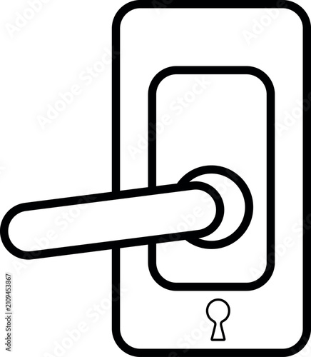 vector icon of a door lock