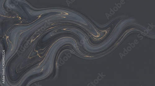 Elegant dark grey marble texture with flowing golden veins creating a sophisticated abstract pattern for luxury interior design background projects