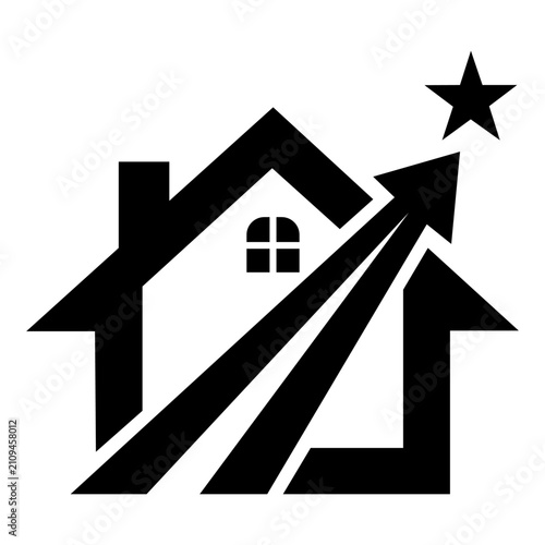 Real Estate Growth Investment Vector Logo