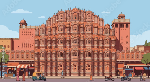 Hawa mahal landmark in jaipur for independence day india