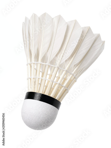 badminton shuttlecock isolated on white background