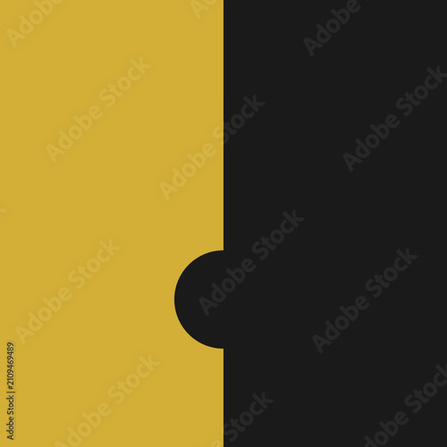 Foto Gold interlocking puzzle piece icon