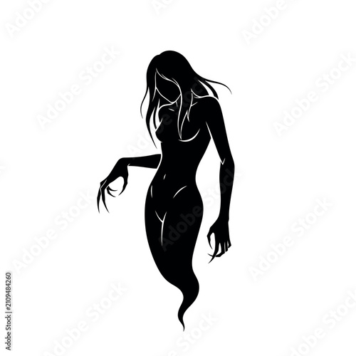 Konstfotografi Silhouette of a female vampire.