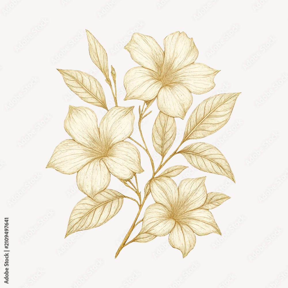 Obraz premium Elegant floral botanical illustration art.