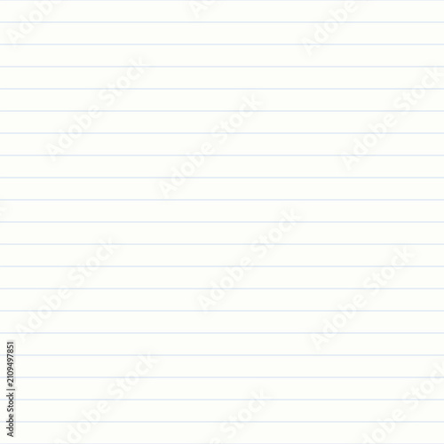 Minimal lined notebook paper background. Clean school writing sheet for education, notes, planners, worksheets, and kids design.
