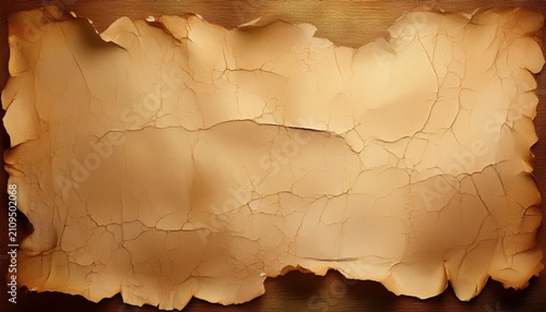 Vintage Old Paper Background Texture With Torn Ripped Edges Antique Worn Parchment