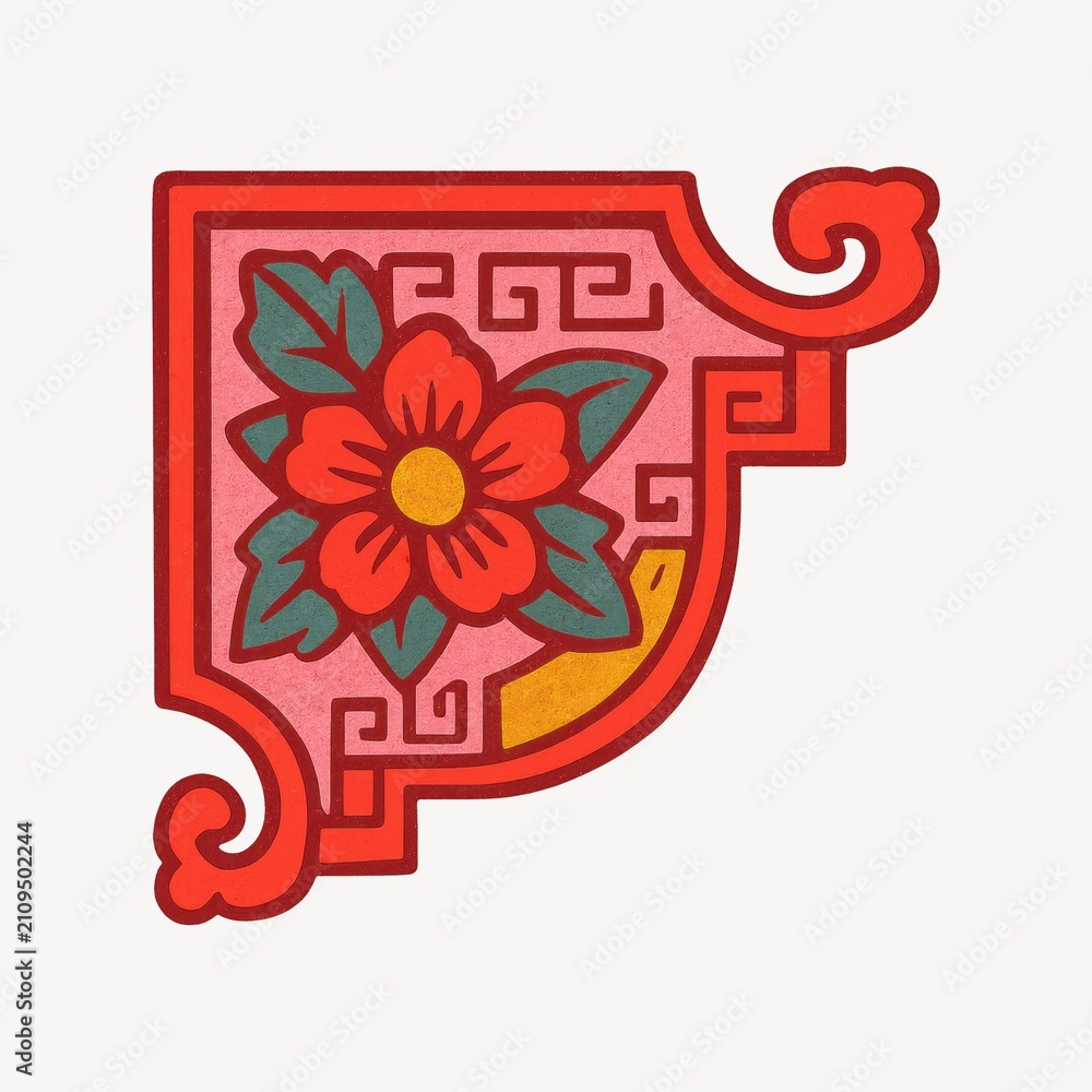 Obraz premium Ornate floral corner design