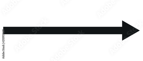 Black right arrow icon presenting minimalist straight directional pointer symbol for business navigation process next forward and progress indicator.