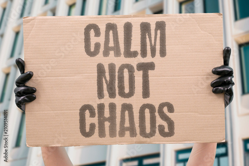 Konstfotografi "Calm Not Chaos" Tranquility should replace turmoil in care