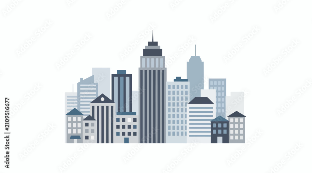 Fototapeta premium city skyline, modern buildings