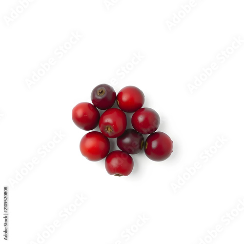 Cluster of fresh cranberrie...