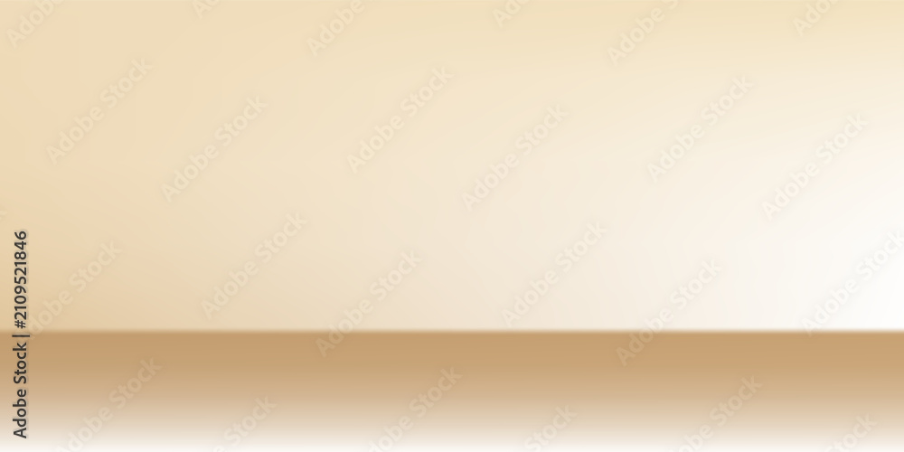 Obraz premium Light pale soft pastel gold golden champagne with podium presentation background