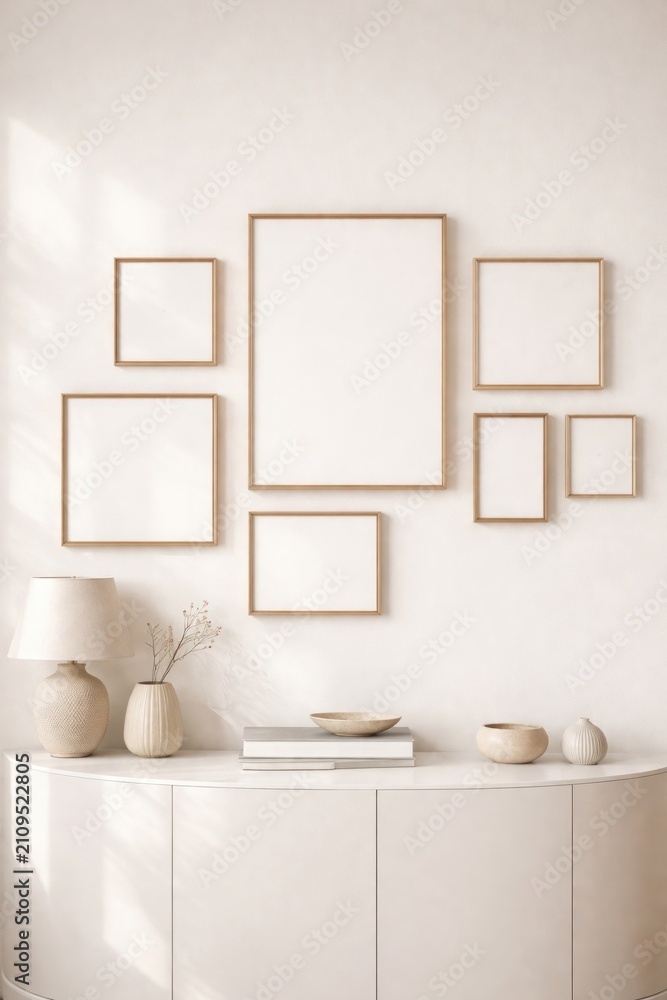 Fototapeta premium Minimalist gallery wall design