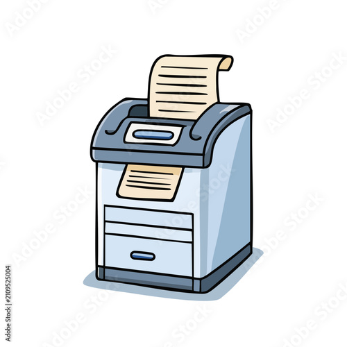 Office Printer Dispensing Paper Document Technology