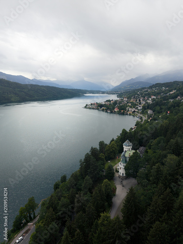 Millstatt, Austria - June 12 2026: Aerial Drone Photos of Millstatt Lake