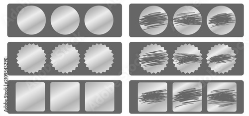Fotografía Scratch off brush with card effect win and reveal lottery coin