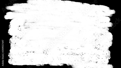 Grunge White Brush Stroke Distressed Texture Isolated PNG Graphic Element