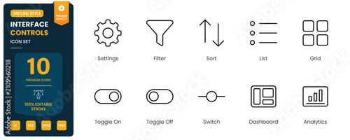 interface control icon line style settings filter toggle editable stroke vector set