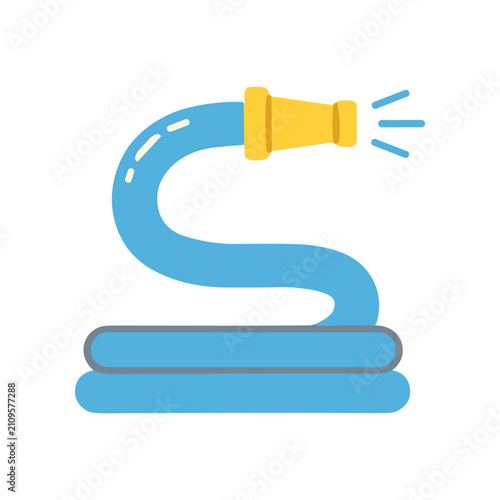 Fotografie Hose Pipe Water Spray Nozzle.