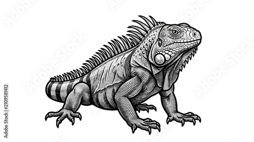 Bild auf Leinwand Large Iguana Reptile Animal Species.