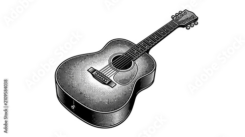 Cuadro en lienzo Acoustic Guitar Instrument Music Object.