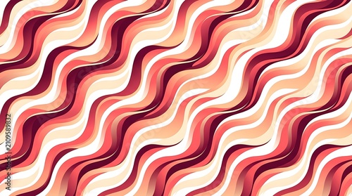 Abstract wavy lines pattern with flowing vibrant red and orange colors.
