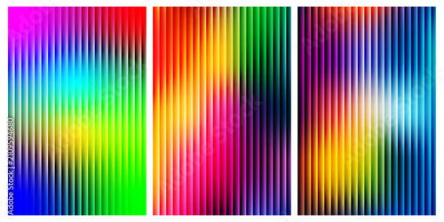 Abstract colorful gradient stripes pattern with vibrant rainbow hues modern digital artwork