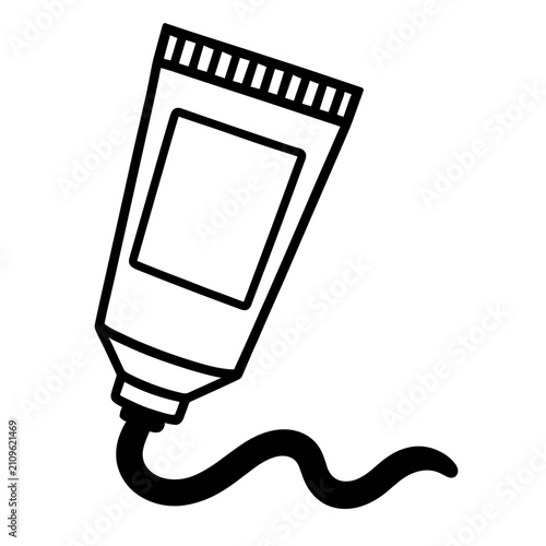 Squeezed Tube Of Cream Or Ointment