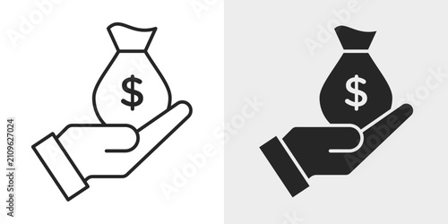 Venture Capital Icon represents startup funding, business investment, and financial growth with an editable outline vector illustration.