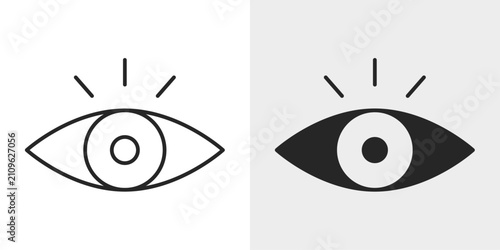 Vision Icon represents strategic planning, business goals, and future growth with an editable outline vector illustration.