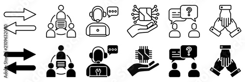 Fényképezés Communication icon set