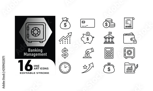Banking and finance icon set