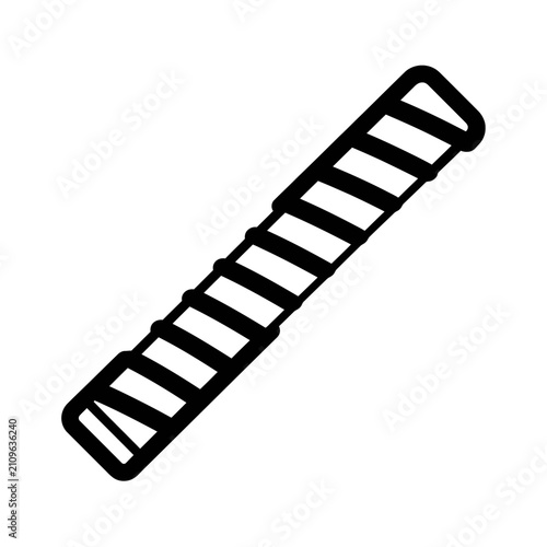 Obraz na plátně Black and White Ladder Illustration for Structural Design.