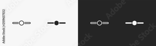 Obraz na płótnie Set of slider icon in black and white collection
