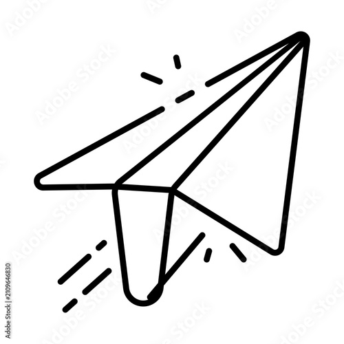 Editable design icon of paper plane