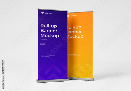 Roll-Up Banner Stand Mockup Set