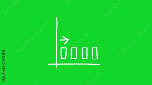 Growing Bar Graph Animation Green Screen | Business Analytics Motion Graphics 4K
