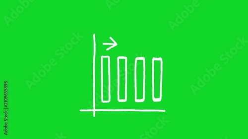 Growing Bar Graph Animation Green Screen | Business Analytics Motion Graphics 4K